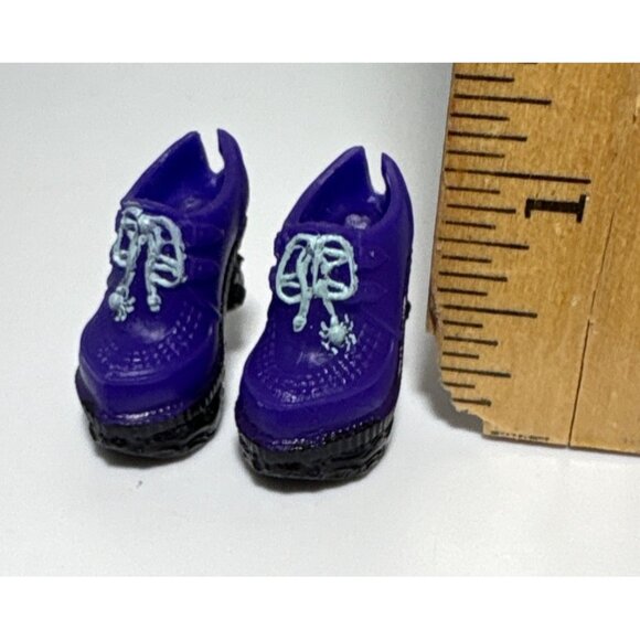 Monster High Purple Shoes Spider Laces Black Heel For Twyla Boogeyman 13 Wishes - Picture 8 of 8